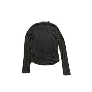 NWT Free People Grey Mock Neck Smocking WE THE FREE Cotton Blend Lightweight XL